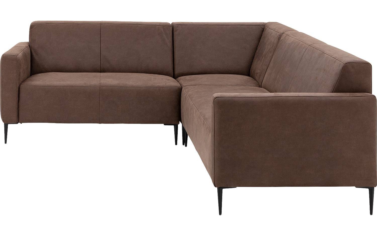 Goossens Bank Key West bruin, micro leer, 2-zits, modern design - 8718823123340