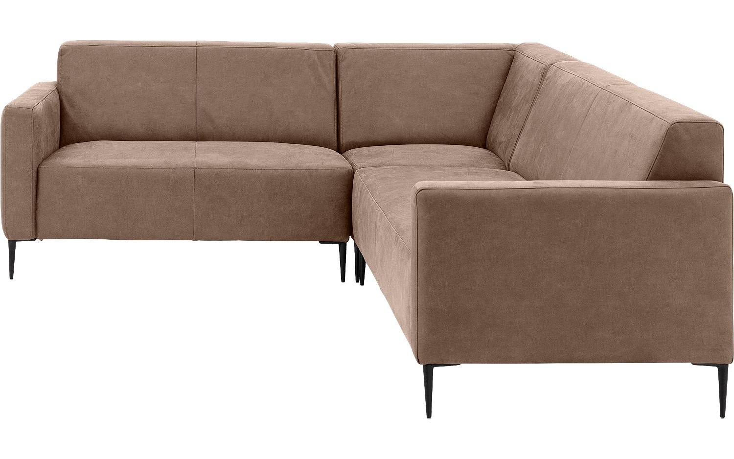 Goossens Bank Key West bruin, micro leer, 2-zits, modern design - 8718823123388