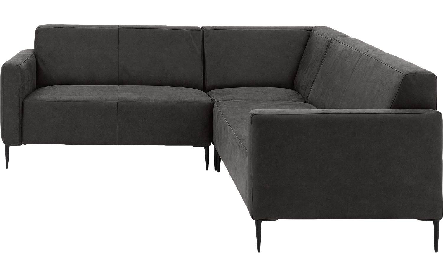 Goossens Bank Key West antraciet, micro leer, 2-zits, modern design - 8718823123326