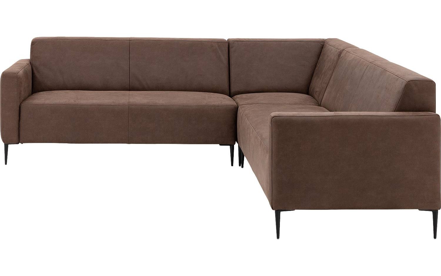 Goossens Bank Key West bruin, micro leer, 2,5-zits, modern design - 8718823123425