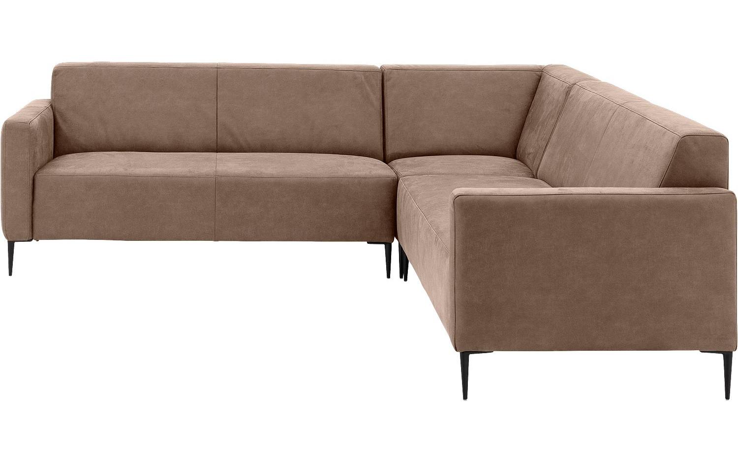 Goossens Bank Key West bruin, micro leer, 2,5-zits, modern design - 8718823123463