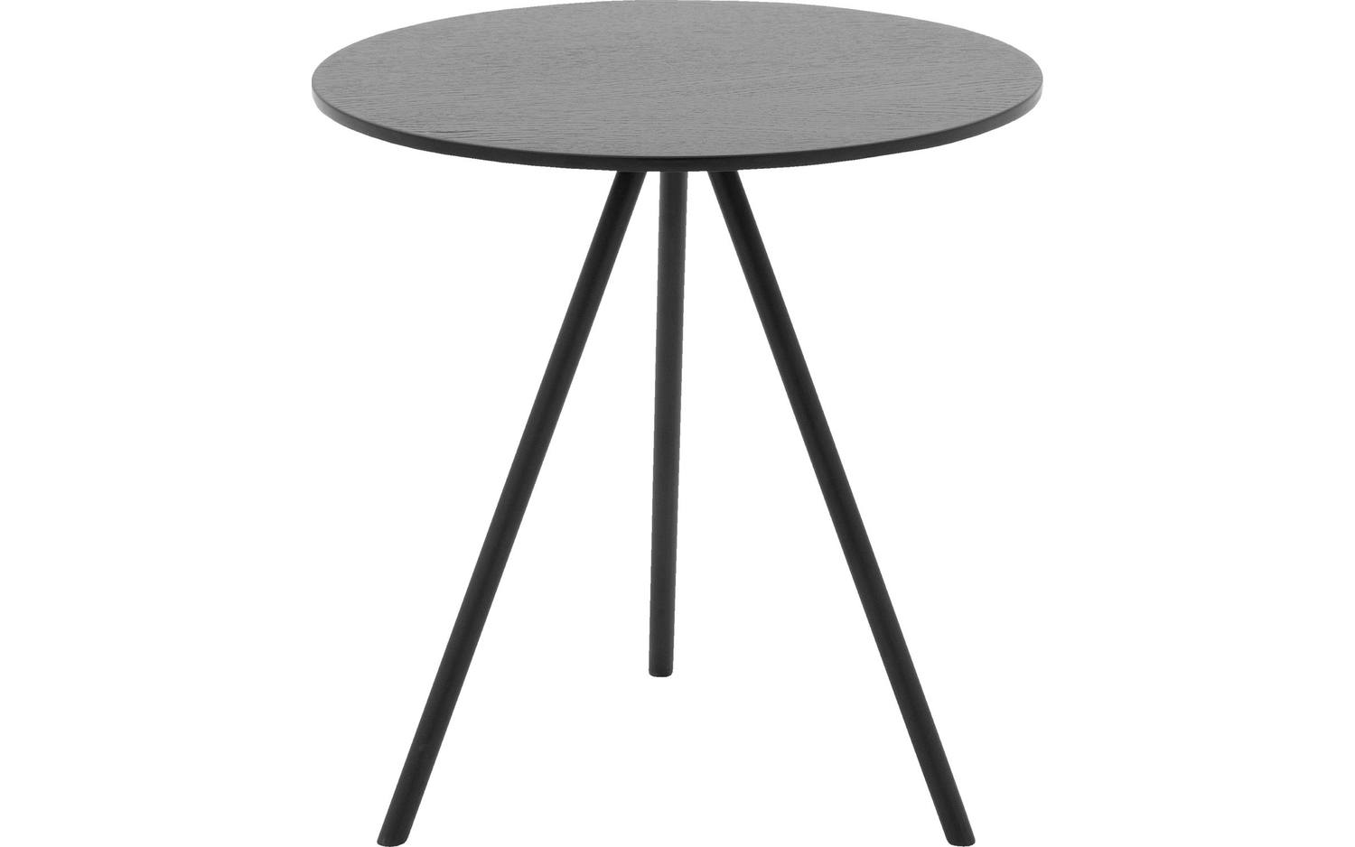 Goossens Salontafel Bo rond, hout eiken zwart, modern design, 40 x 42 x 40 cm - 8718823266283