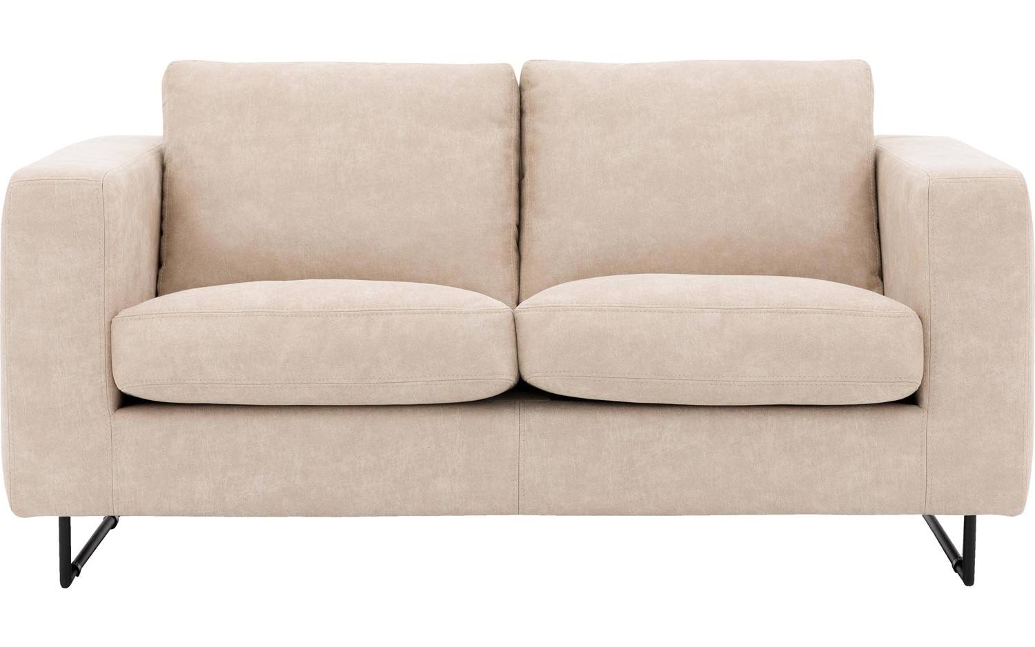 Goossens Excellent Bank Jovani beige, micro leer, 2-zits, urban industrieel - 8718823117912