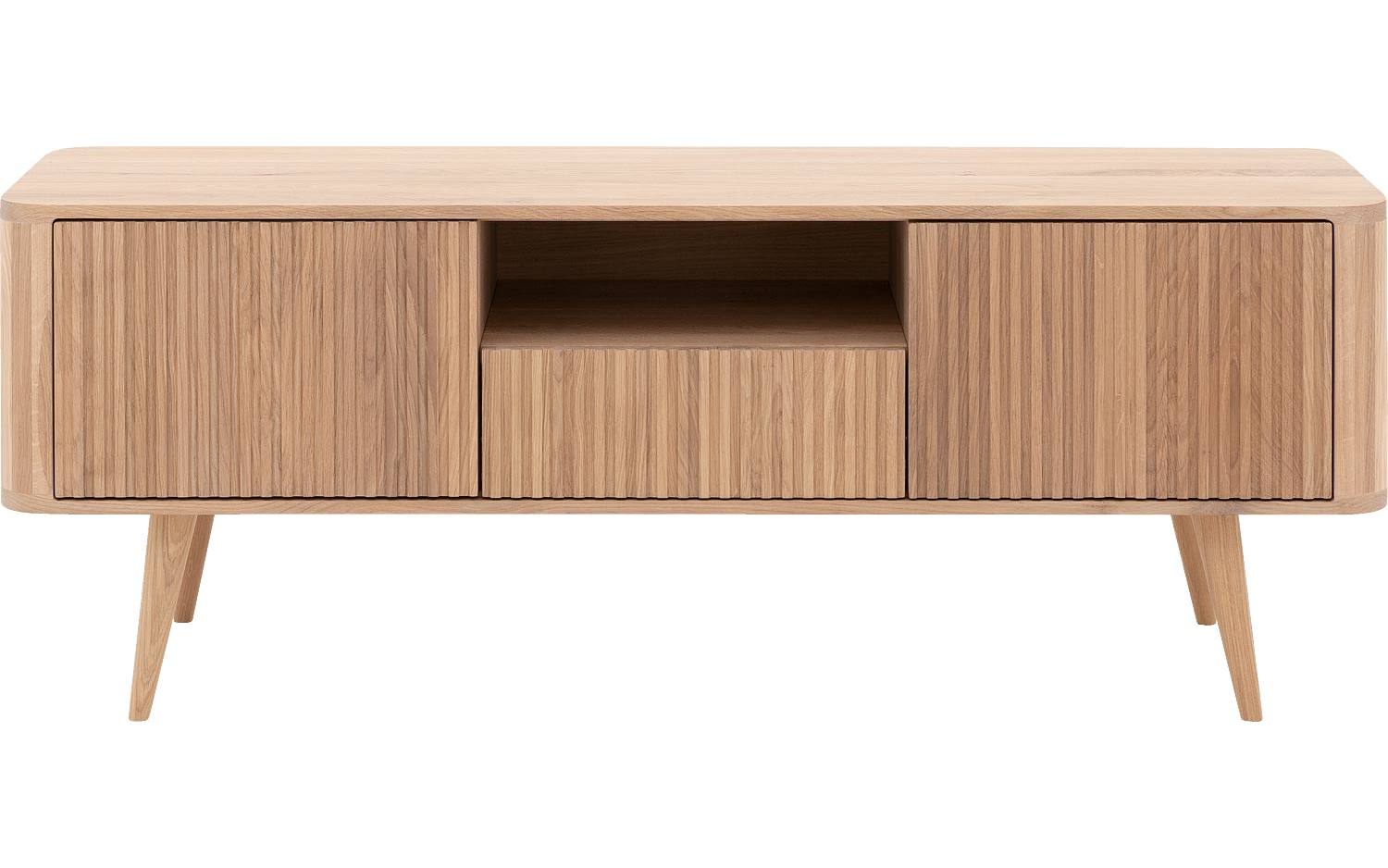 Goossens Tv Meubel Seppe, 2 deuren 1 lade 1 open vak 135 cm breed - 8718823121308