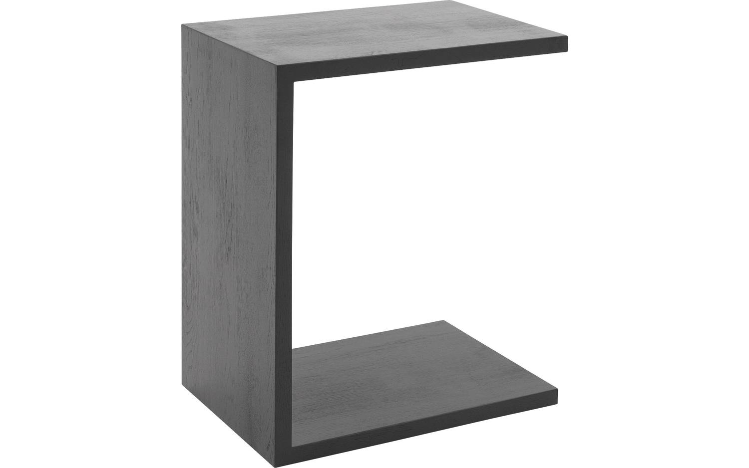 Goossens Bijzettafel Quinze, hout eiken zwart, modern design, 50 x 60 x 35 cm - 8718823131574