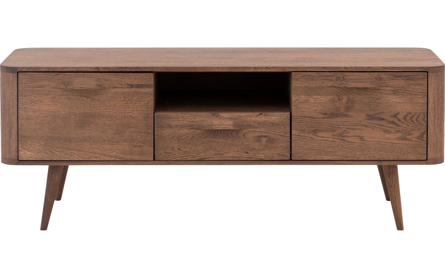 Goossens Tv Meubel Bjarte, 2 deuren 1 lade 1 open vak 135 cm breed - 8718823127461