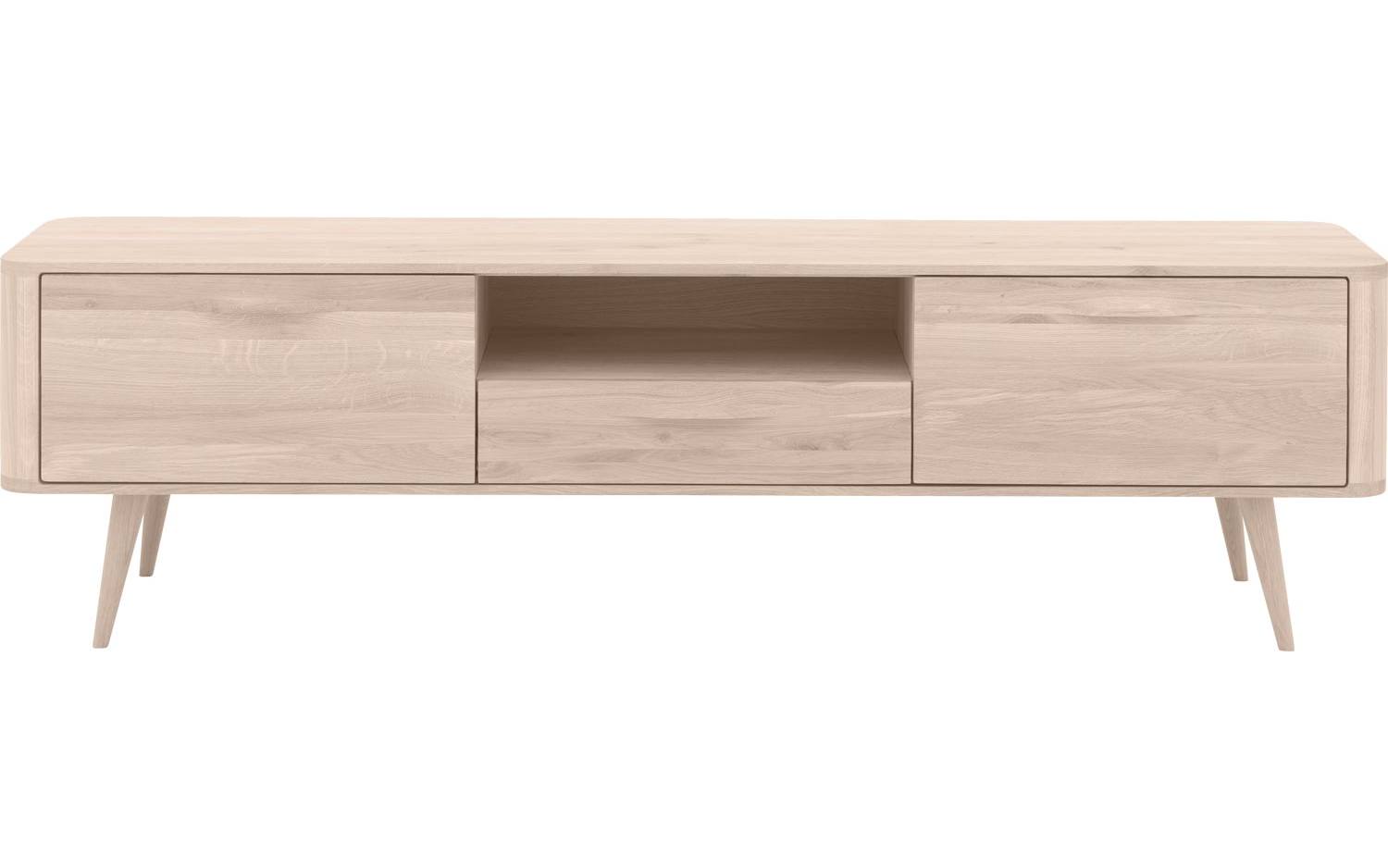Goossens Tv Dressoir Bjarte, 2 deuren 1 lade 1 open vak 42 cm diep 180 cm breed - 8718823125566