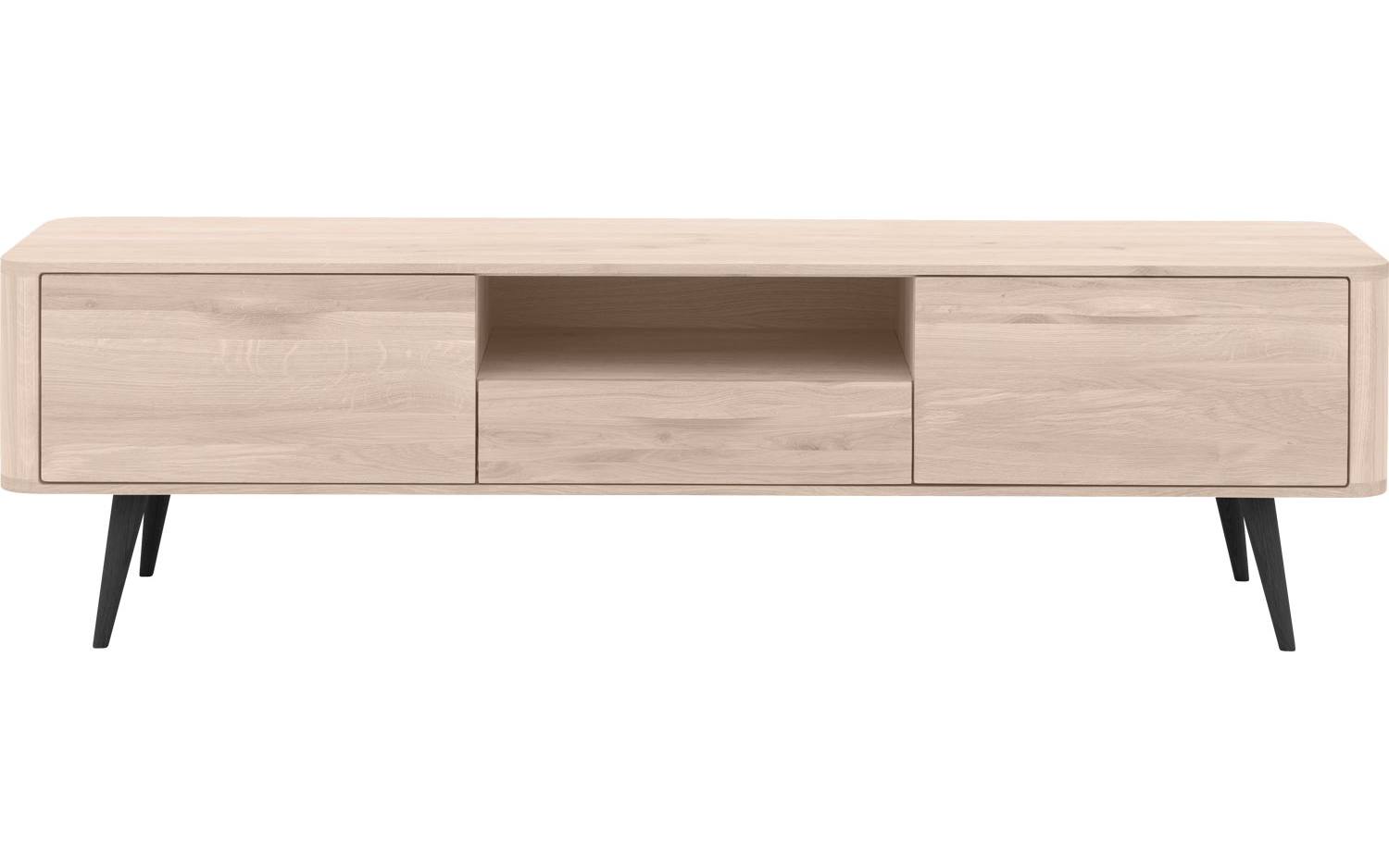 Goossens Tv Dressoir Bjarte, 2 deuren 1 lade 1 open vak 42 cm diep 180 cm breed - 8718823125597