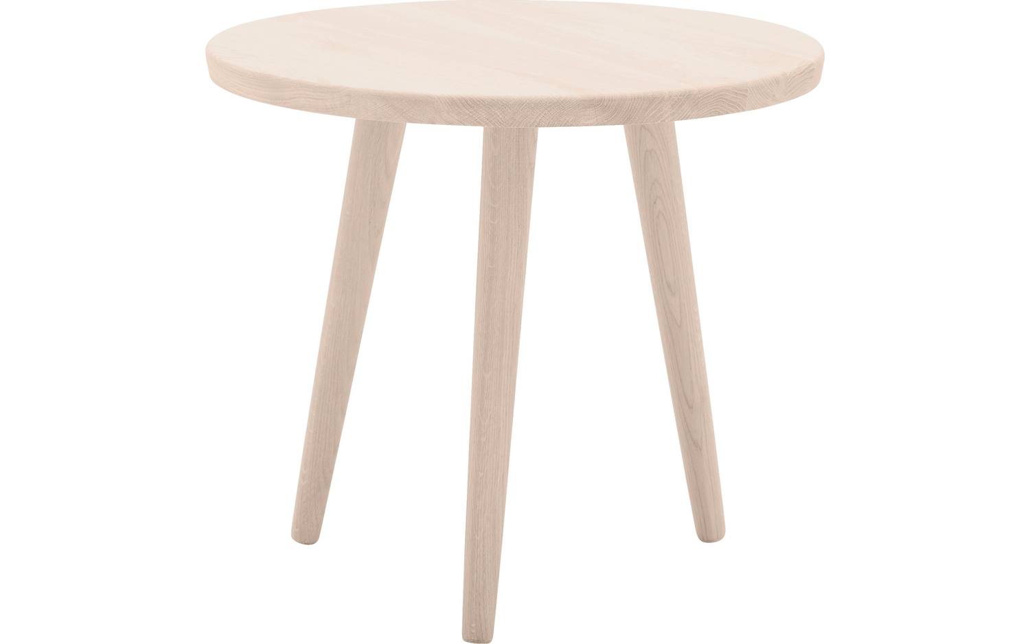 Goossens Hoektafel Bjarte, hout eiken wit, stijlvol landelijk, 50 x 45 x 50 cm - 8718823125665