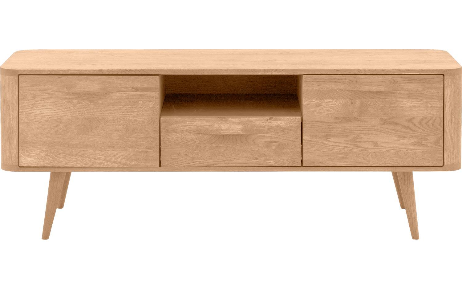 Goossens Tv Meubel Bjarte, 2 deuren 1 lade 1 open vak 135 cm breed - 8718823125740