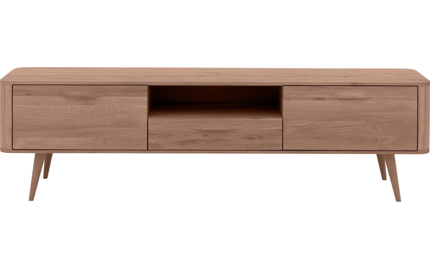 Goossens Tv Dressoir Bjarte, 2 deuren 1 lade 1 open vak 42 cm diep 180 cm breed - 8718823125993