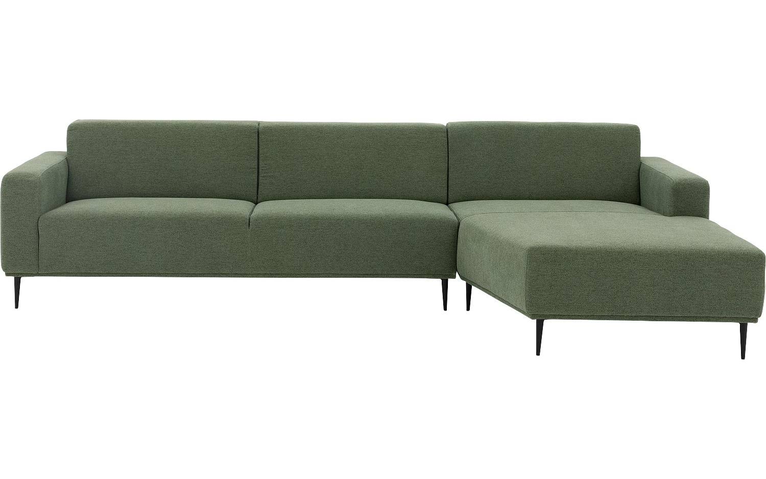 Goossens Excellent Hoekbank Prato groen, stof, 3-zits, modern design - 8718823140880