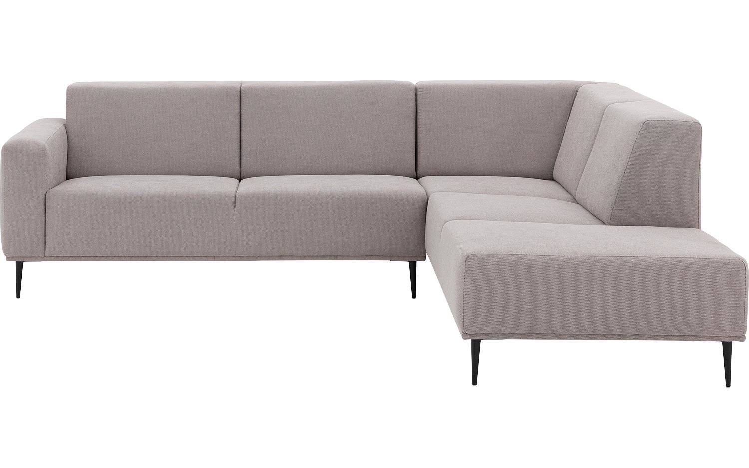 Goossens Excellent Hoekbank Prato grijs, stof, 2,5-zits, modern design met ligelement rechts - 8718823140903