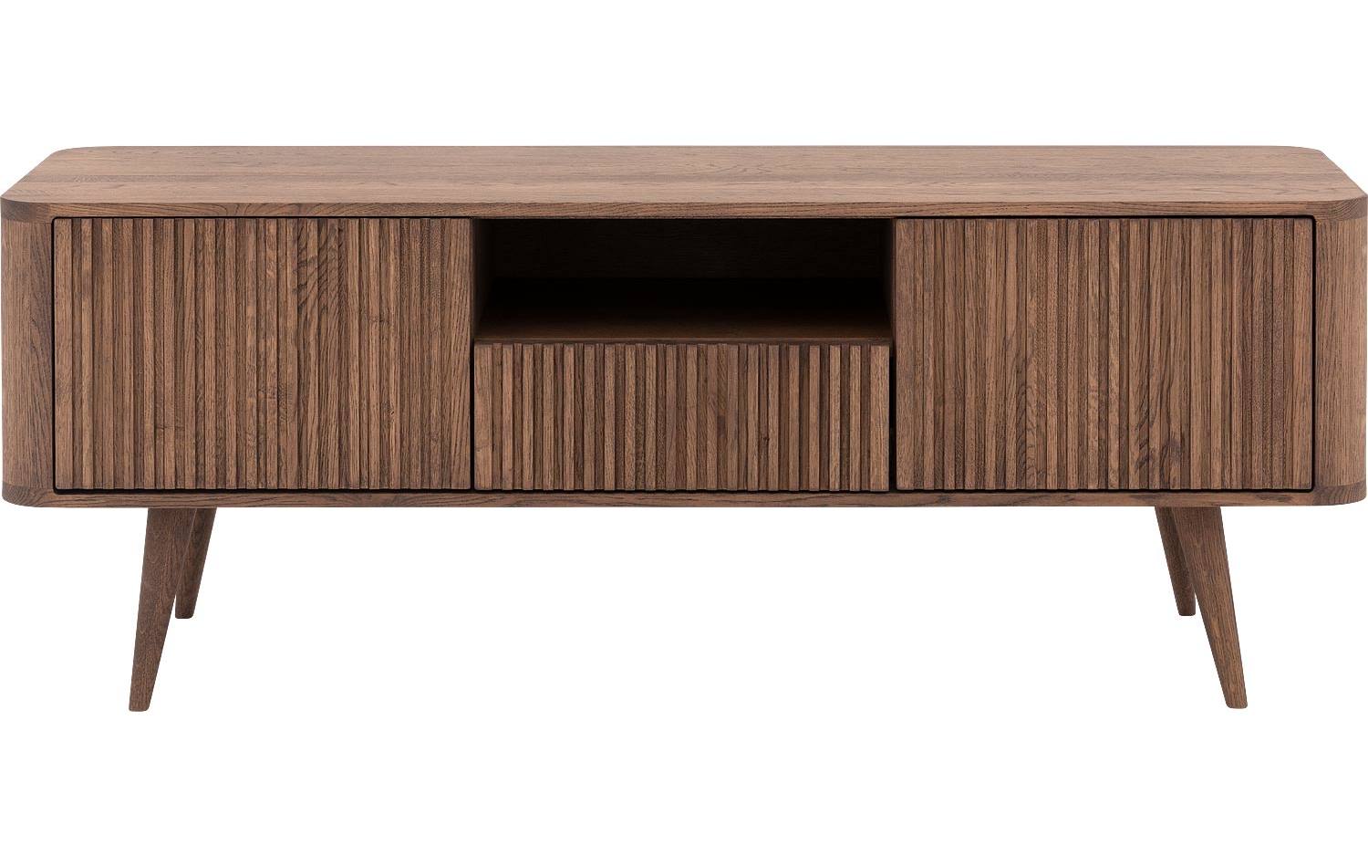 Goossens Tv Meubel Seppe, 2 deuren 1 lade 1 open vak 135 cm breed - 8718823131543