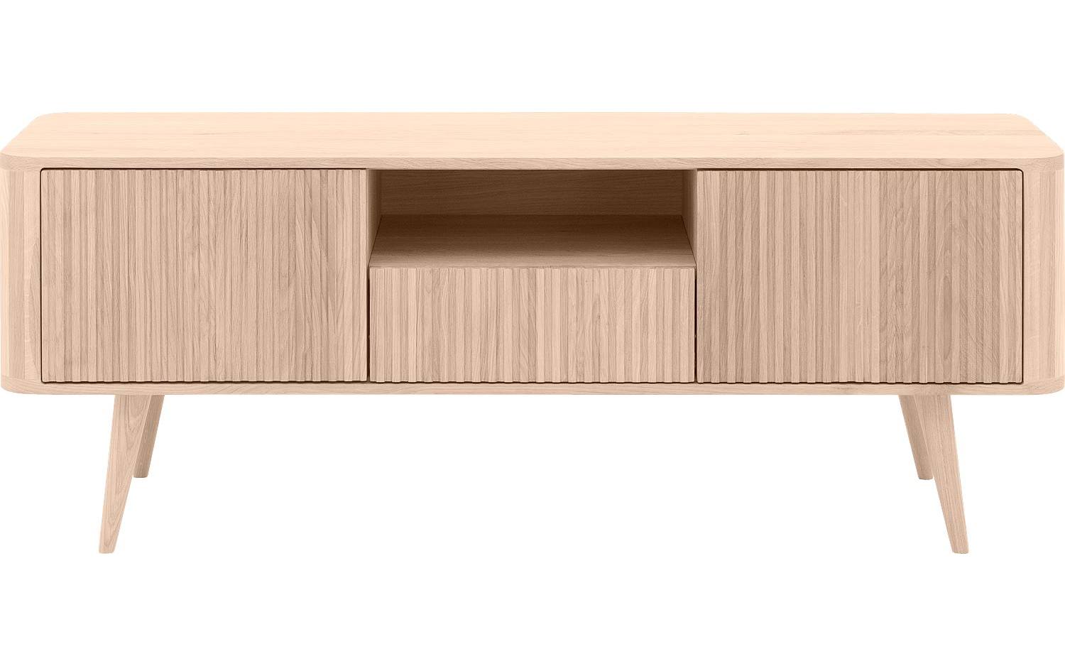 Goossens Tv Meubel Seppe, 2 deuren 1 lade 1 open vak 135 cm breed - 8718823132847