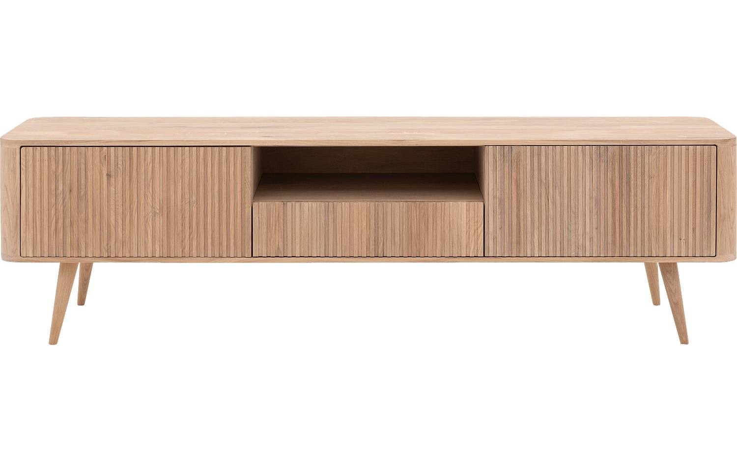 Goossens Tv Meubel Seppe, 2 deuren 1 lade 1 open vak 180 cm breed - 8718823132977