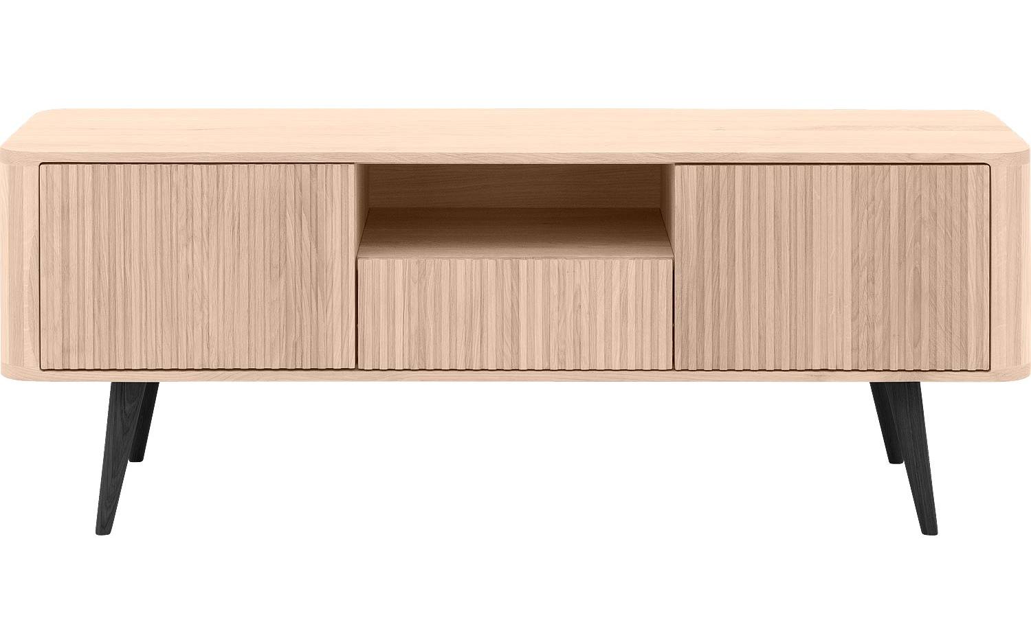 Goossens Tv Meubel Seppe, 2 deuren 1 lade 1 open vak 135 cm breed - 8718823132878