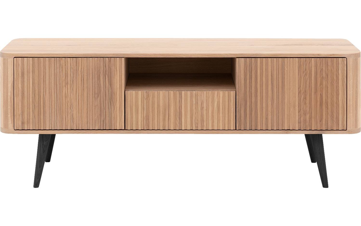 Goossens Tv Meubel Seppe, 2 deuren 1 lade 1 open vak 135 cm breed - 8718823132984