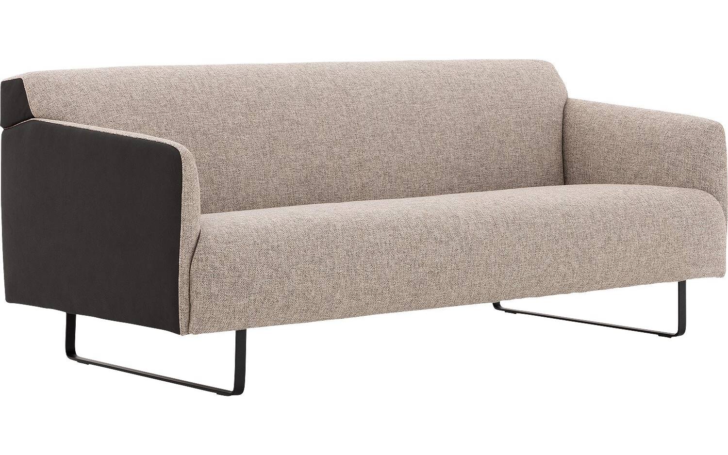 Goossens Excellent Bank Montreal antraciet, leer, 2,5-zits, modern design - 8718823140194