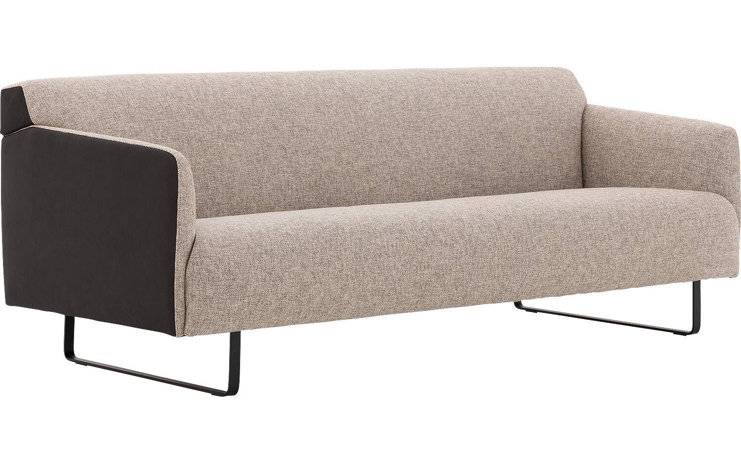 Goossens Excellent Bank Montreal antraciet, leer, 3-zits, modern design - 8718823140200