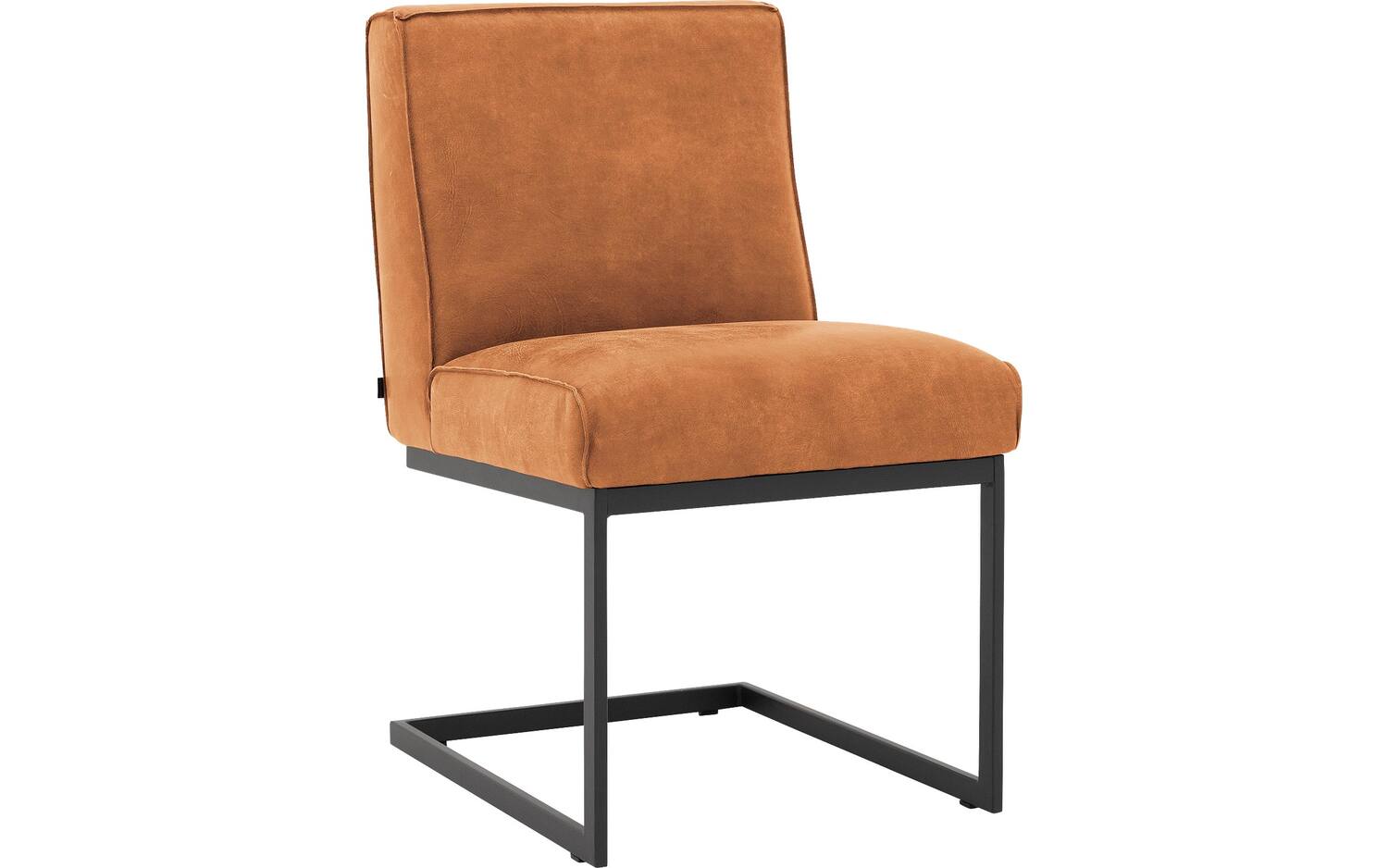 Goossens Excellent Eetkamerstoel Tom cognac leer leuning, urban industrieel - 8718823169188