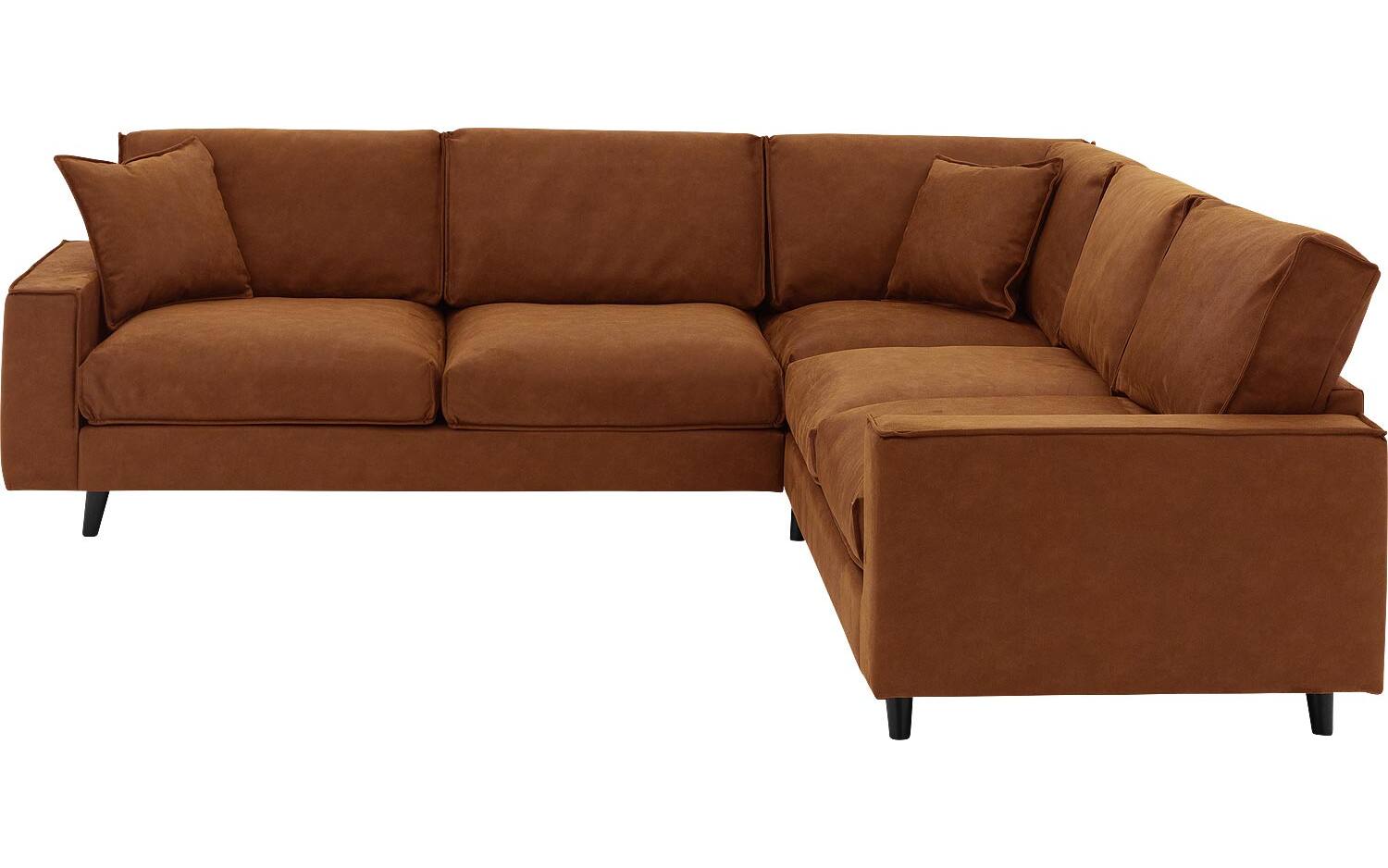 Goossens Bank Jonas cognac, micro leer, 3,5-zits, urban industrieel - 8718823146769