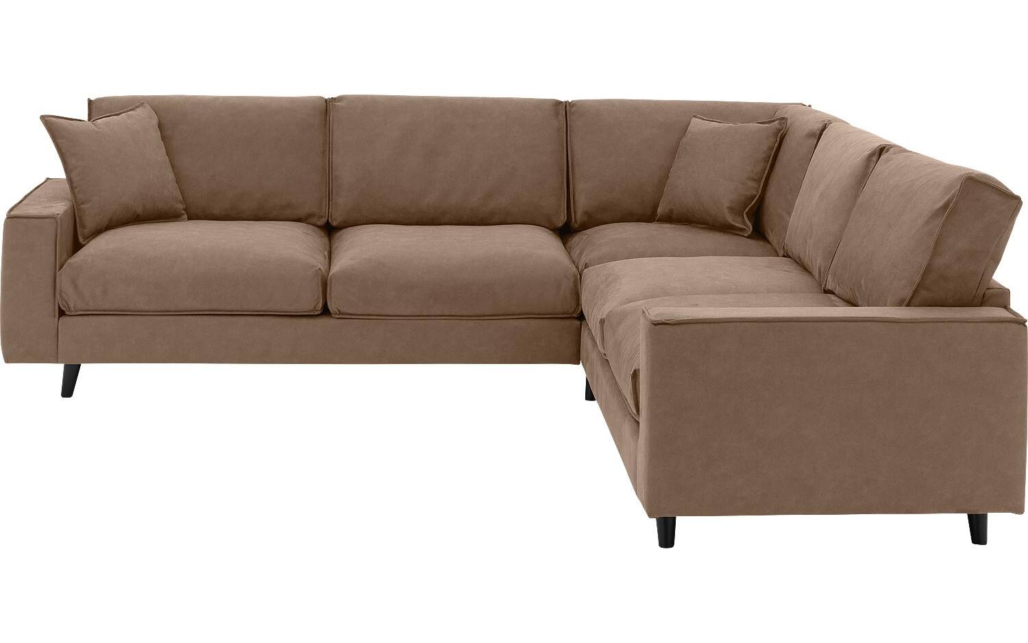 Goossens Bank Jonas bruin, micro leer, 3,5-zits, urban industrieel - 8718823146783