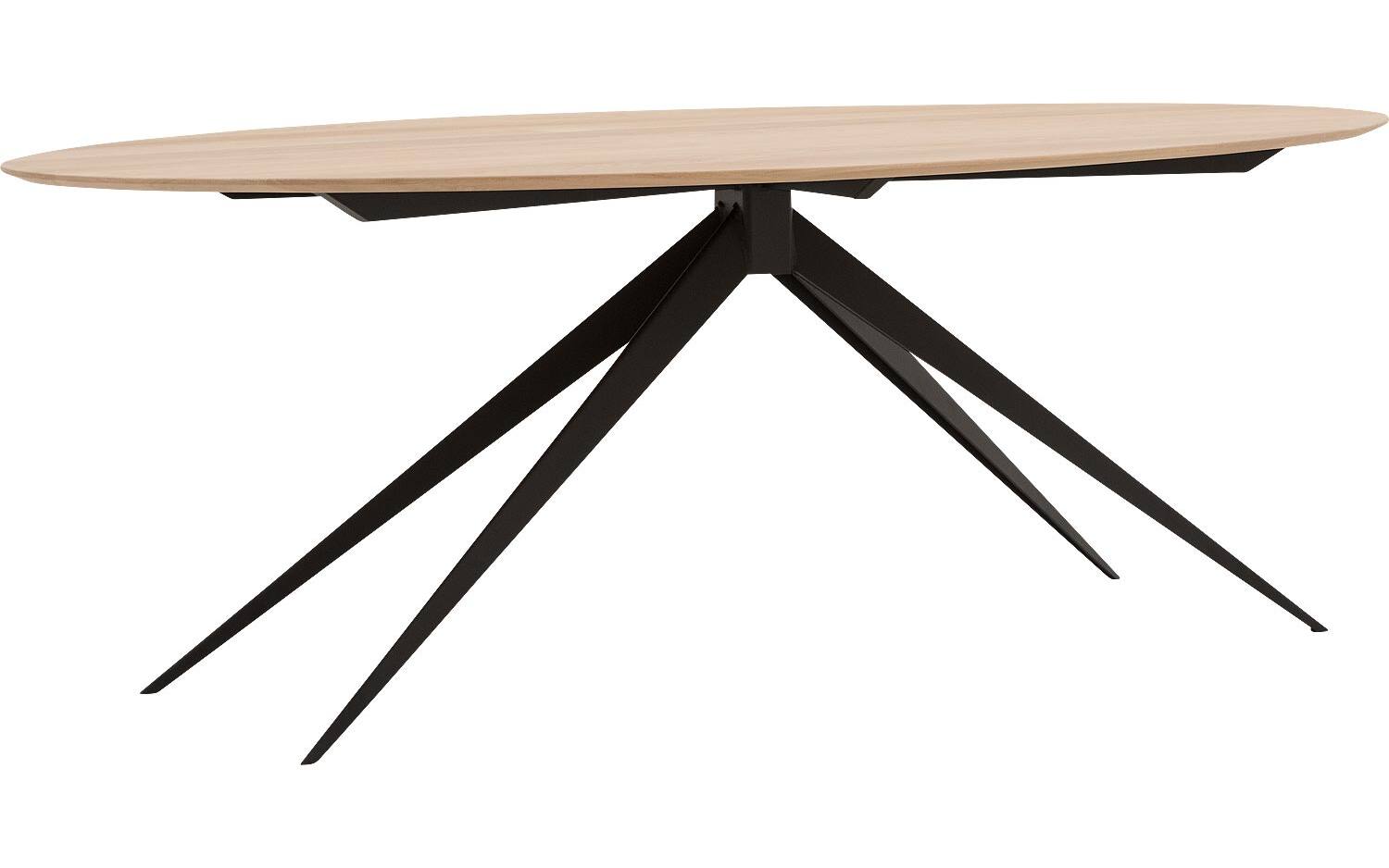 Goossens Excellent Eettafel Ferris, Ovaal 200 x 110 cm - 8718823147186