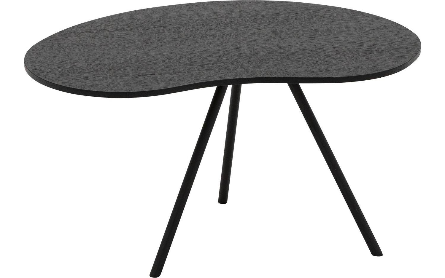 Goossens Salontafel Saya organisch, hout eiken zwart, modern design, 79 x 36 x 61 cm - 8718823266269