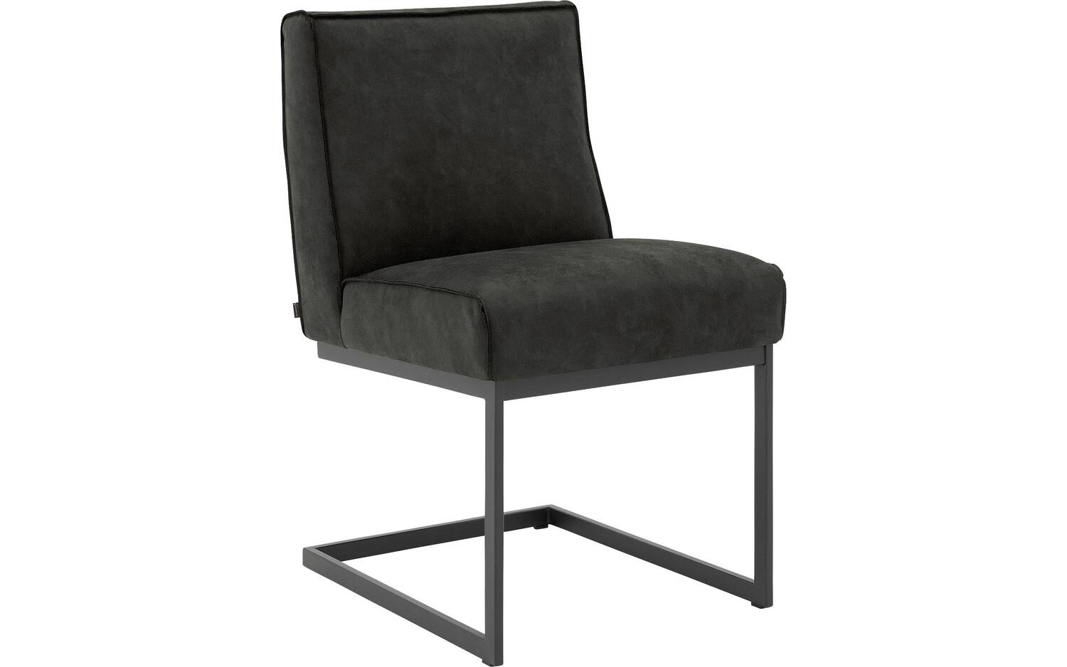 Goossens Excellent Eetkamerstoel Tom grijs micro leer leuning, urban industrieel - 8718823169348