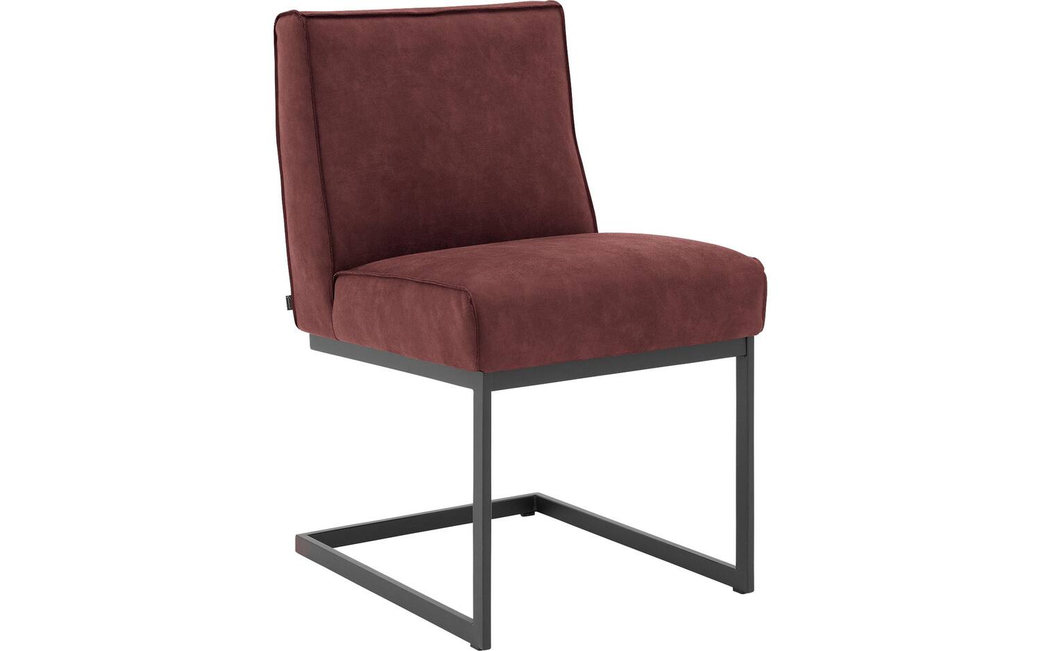 Goossens Excellent Eetkamerstoel Tom rood micro leer leuning, urban industrieel - 8718823169379