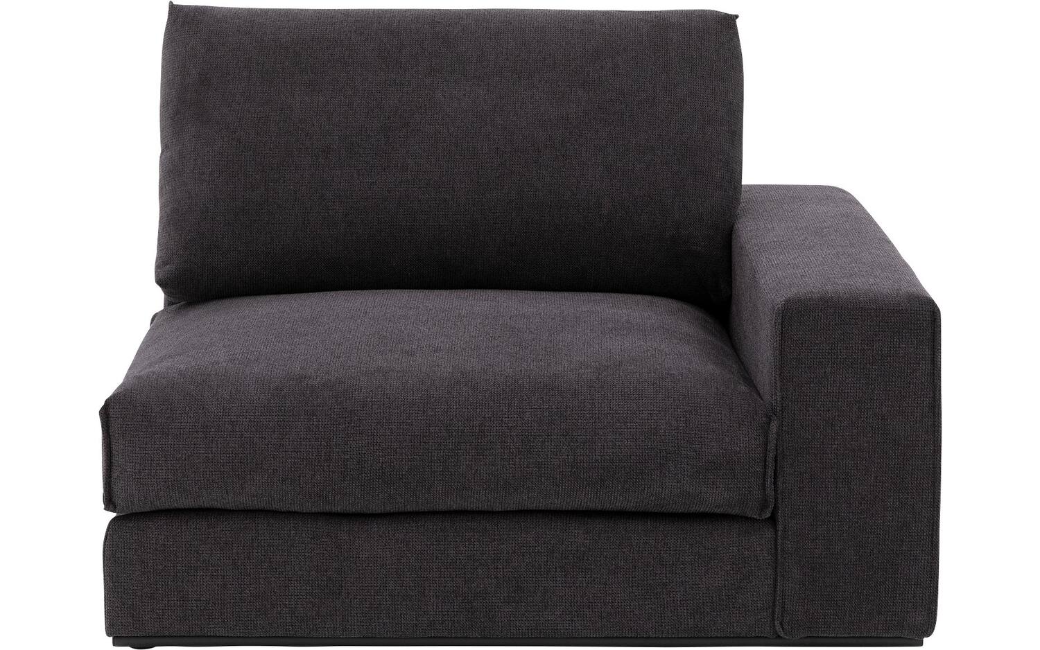 Goossens Excellent Hoekbank Lotus zwart, stof, 1,5-zits, stijlvol landelijk - 8718823185591