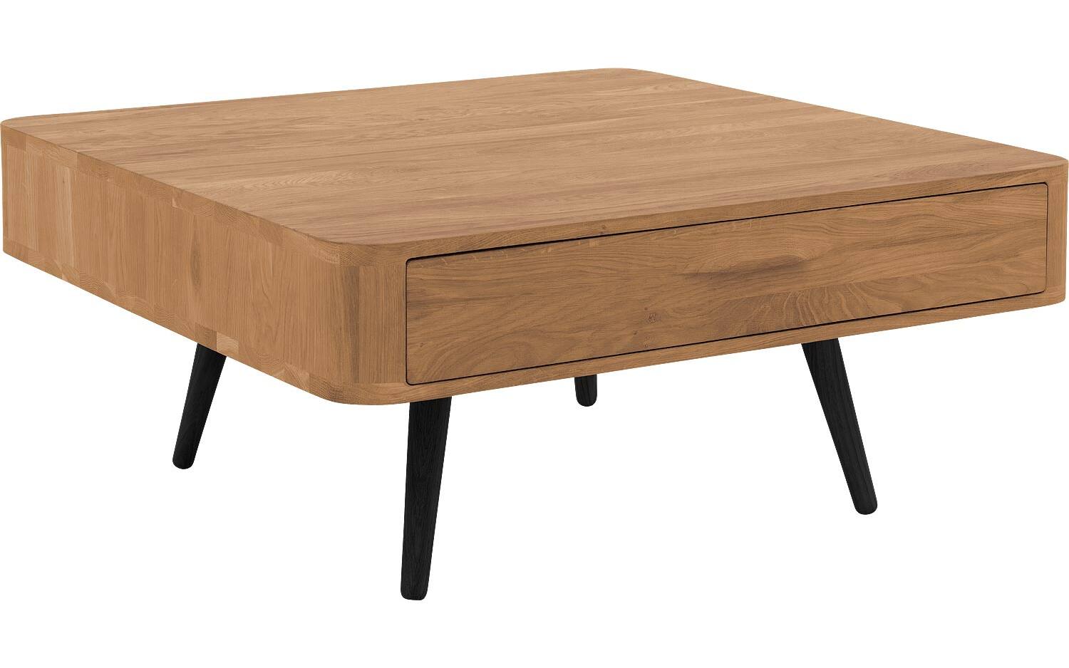 Goossens Salontafel Bjarte vierkant, hout eiken blank, stijlvol landelijk, 90 x 40 x 90 cm - 8718823178098