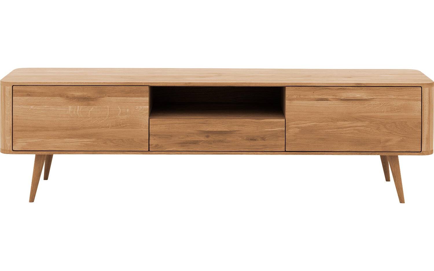 Goossens Tv Dressoir Bjarte, 2 deuren 1 lade 1 open vak 42 cm diep 180 cm breed - 8718823178166