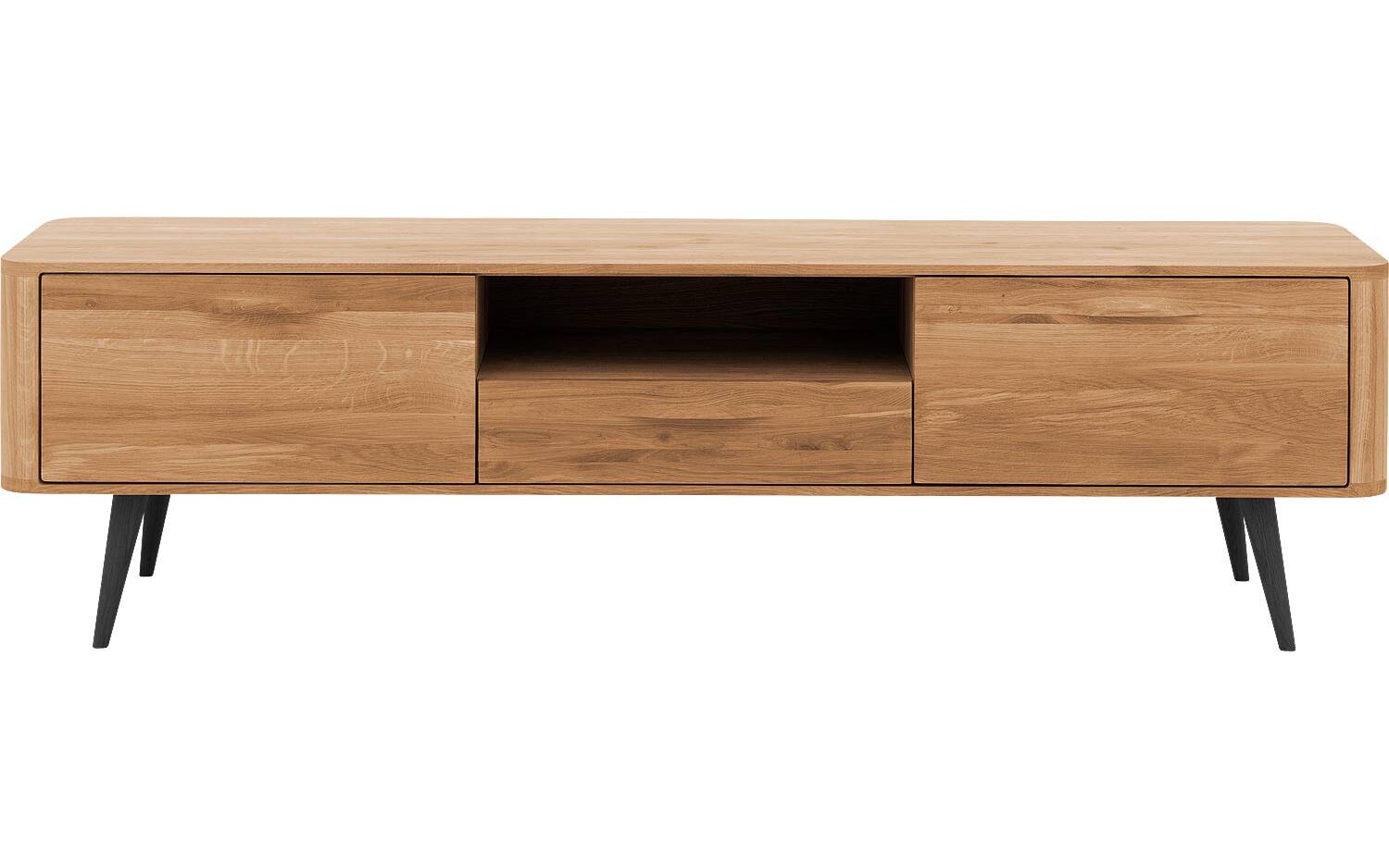 Goossens Tv Dressoir Bjarte, 2 deuren 1 lade 1 open vak 42 cm diep 180 cm breed - 8718823178173
