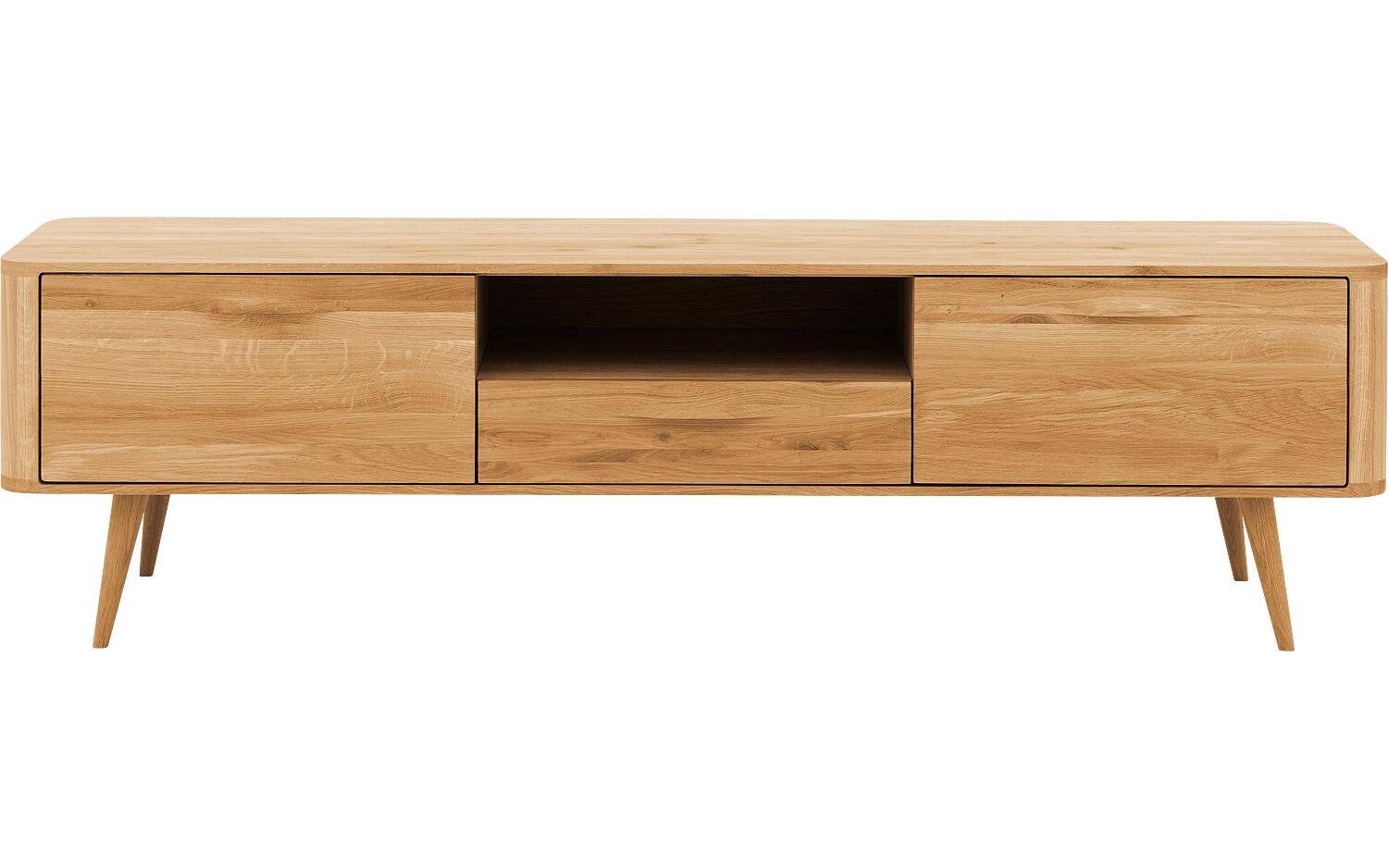 Goossens Tv Dressoir Bjarte, 2 deuren 1 lade 1 open vak 42 cm diep 180 cm breed - 8718823178180