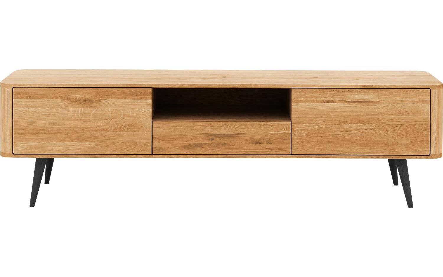 Goossens Tv Dressoir Bjarte, 2 deuren 1 lade 1 open vak 42 cm diep 180 cm breed - 8718823178197
