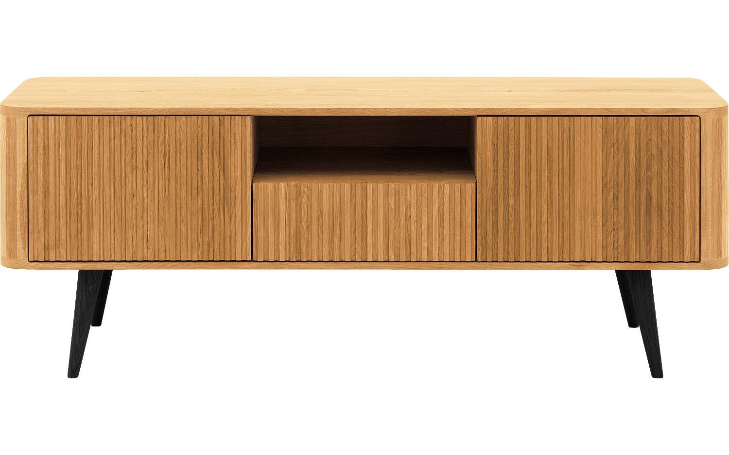 Goossens Tv Meubel Seppe, 2 deuren 1 lade 1 open vak 135 cm breed - 8718823183917