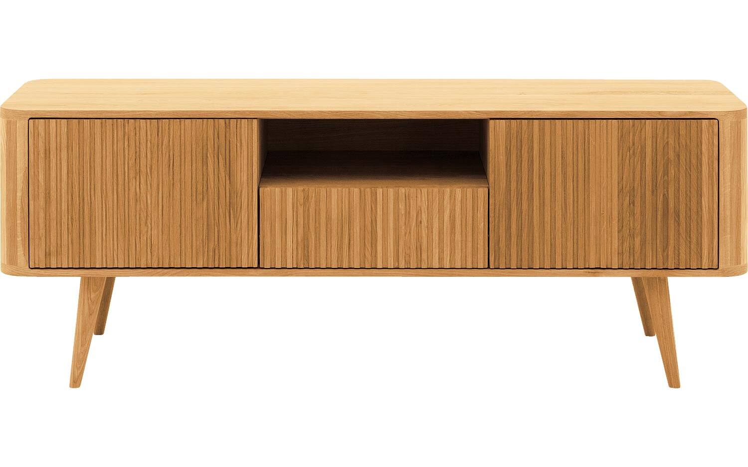 Goossens Tv Meubel Seppe, 2 deuren 1 lade 1 open vak 135 cm breed - 8718823183924