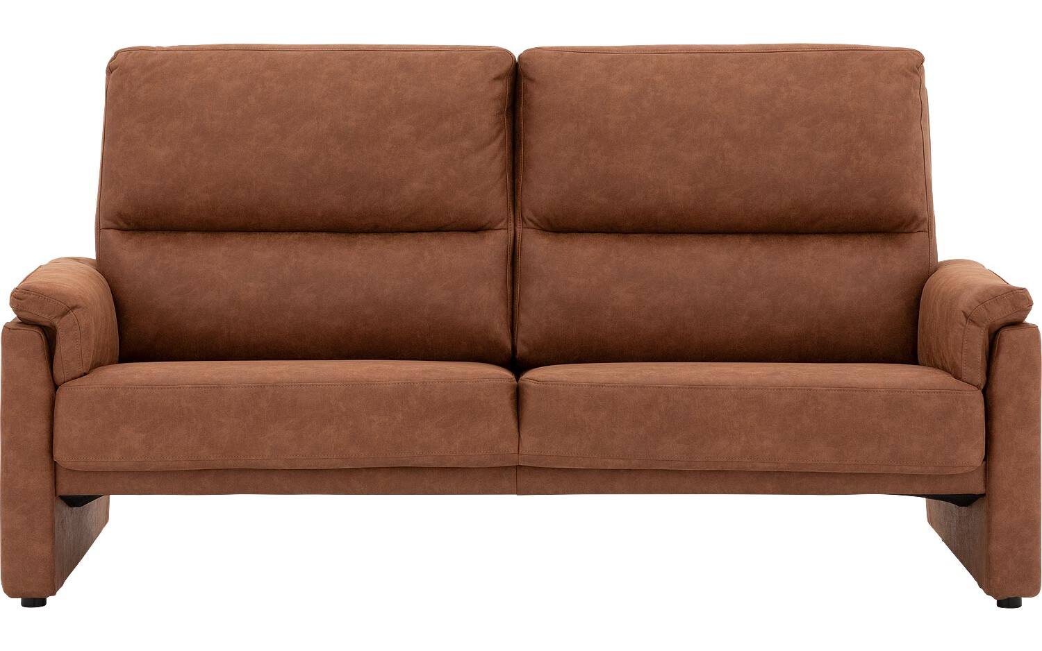 Goossens Bank Pim bruin, micro leer, 3-zits, urban industrieel - 8718823197266