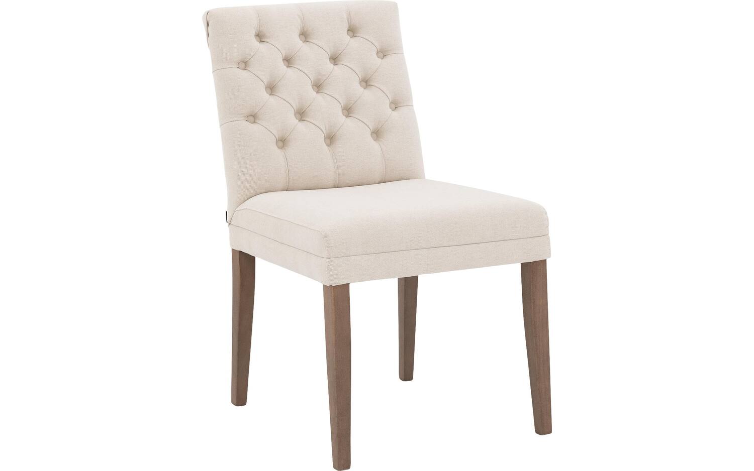 Goossens Eetkamerstoel Pearl wit stof leuning, stijlvol landelijk - 8718823201208