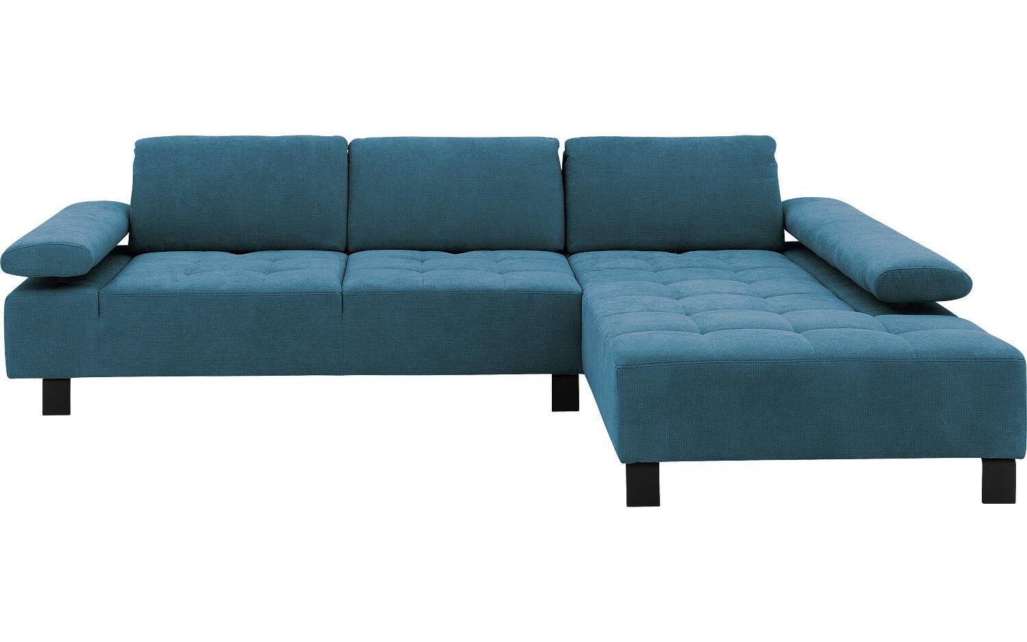 Goossens Bank Alvin blauw, stof, 3-zits, modern design met chaise longue rechts - 8718823316889