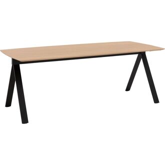 Goossens Excellent Eettafel Floyd, Semi rechthoekig 180 x 100 cm - 8718823200652