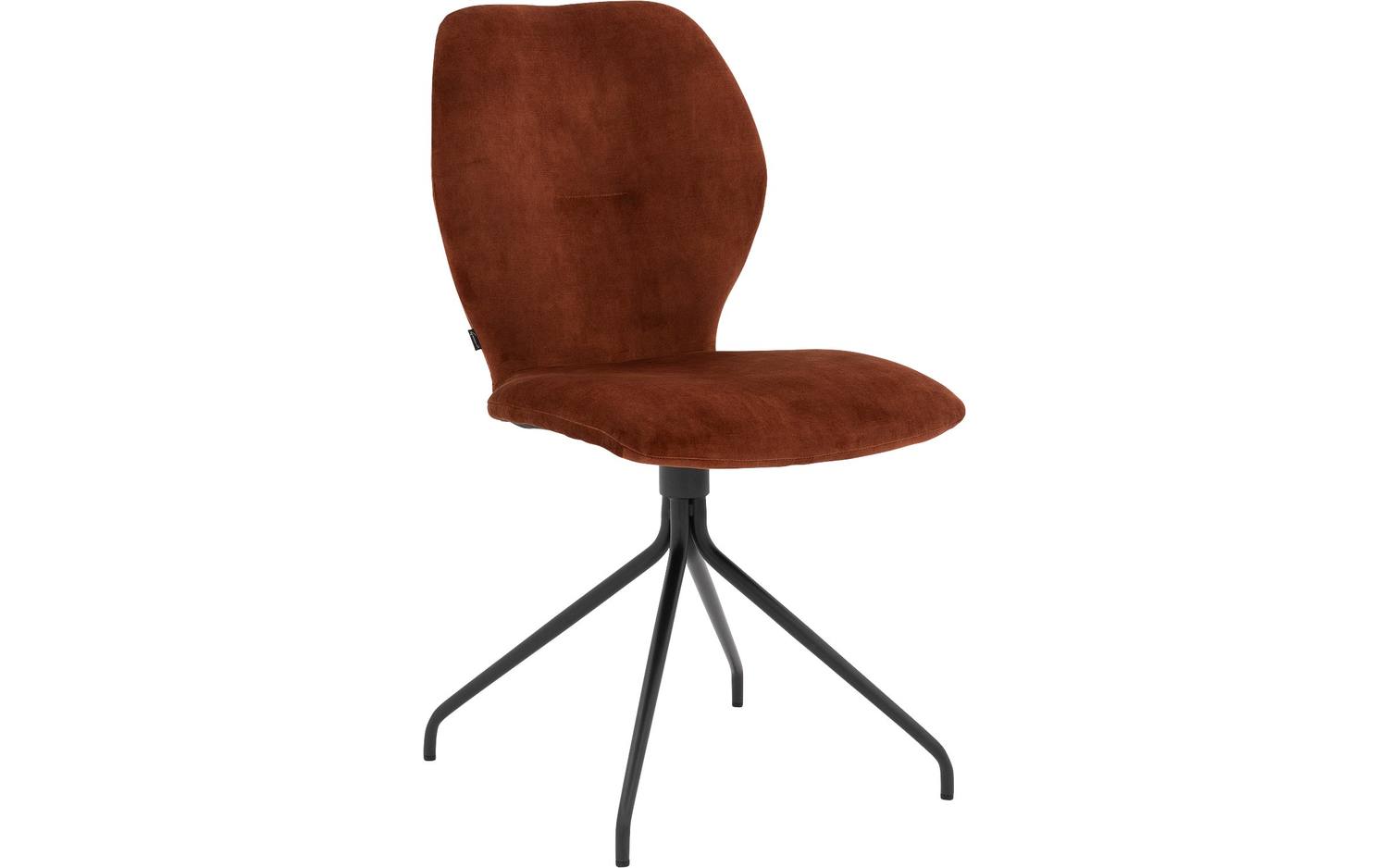 Goossens Eetkamerstoel Hera koper velvet stof leuning, modern design - 8718823202120