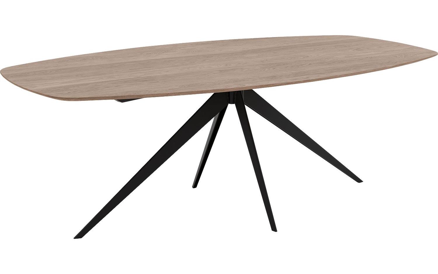 Goossens Excellent Eettafel Floyd, Semi ovaal 200 x 110 cm - 8718823245110