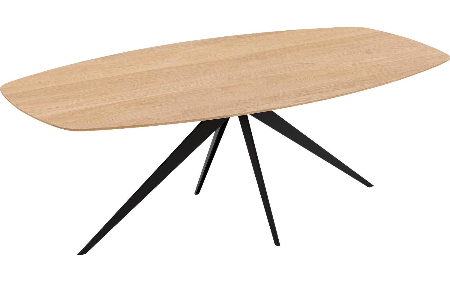 Goossens Excellent Eettafel Floyd, Semi ovaal 180 x 100 cm - 8718823211214