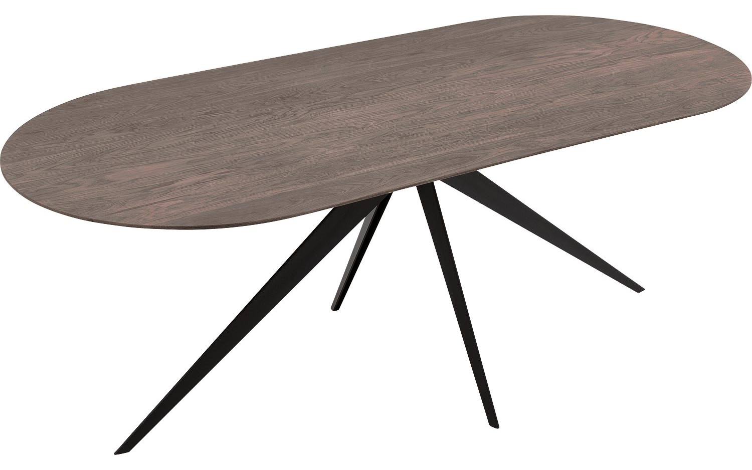 Goossens Excellent Eettafel Floyd, Semi rond 200 x 100 cm - 8718823207378