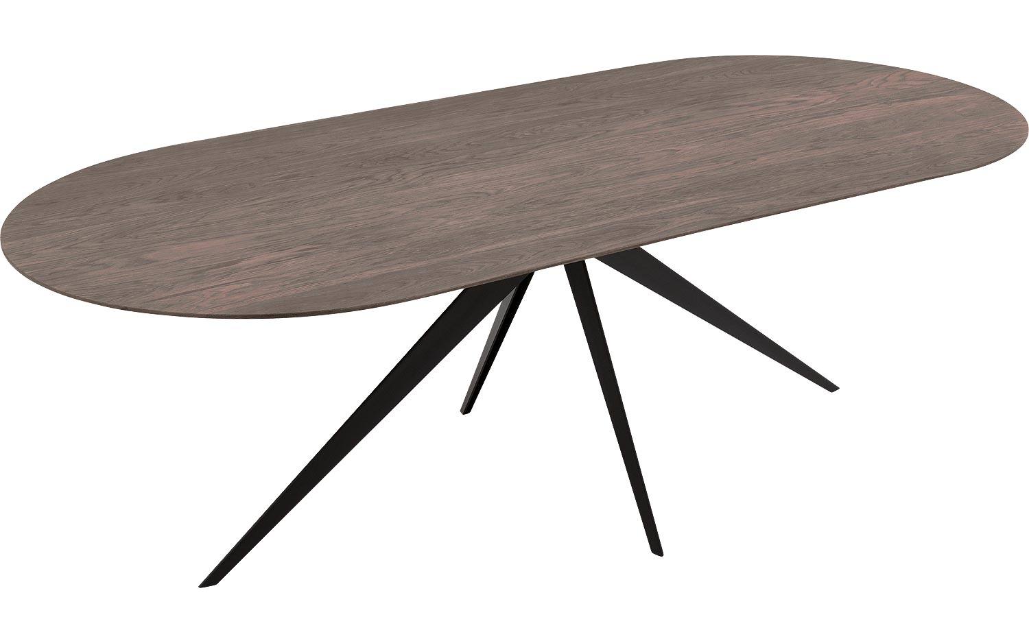 Goossens Excellent Eettafel Floyd, Semi rond 240 x 100 cm - 8718823207439