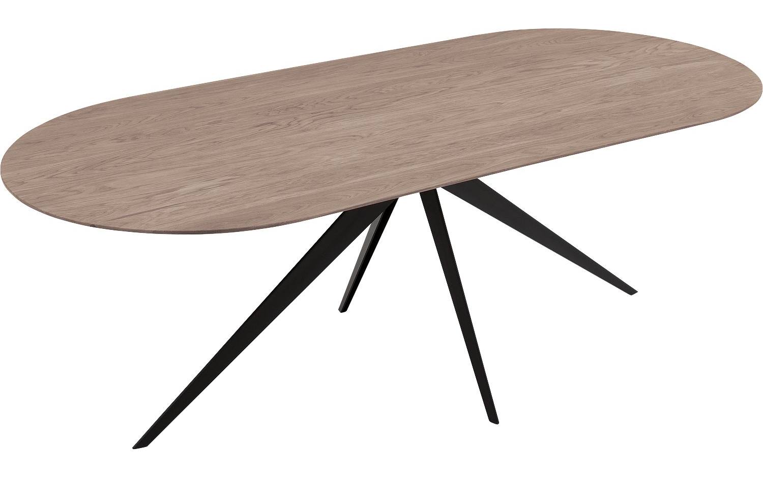 Goossens Excellent Eettafel Floyd, Semi rond 220 x 100 cm - 8718823207781