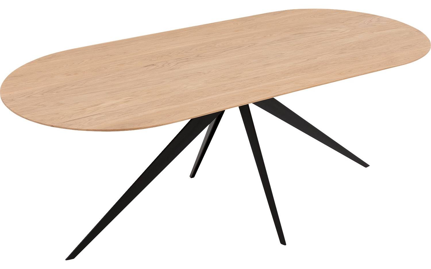 Goossens Excellent Eettafel Floyd, Semi rond 200 x 100 cm - 8718823191196